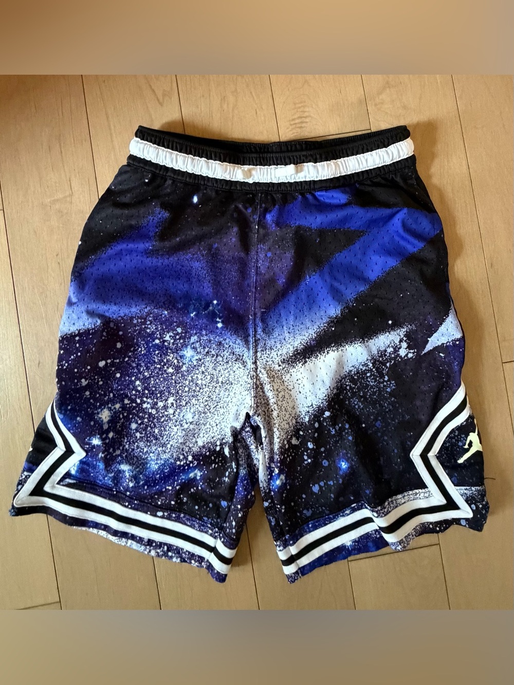 Air Jordan youth shorts galaxy print. Youth XL. These are awesome.